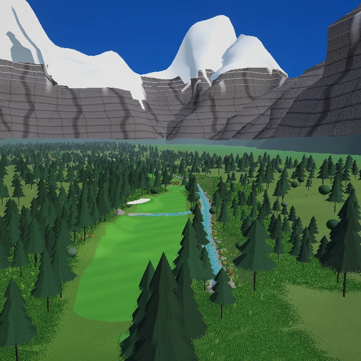 Alpine Springs in-game course scenery