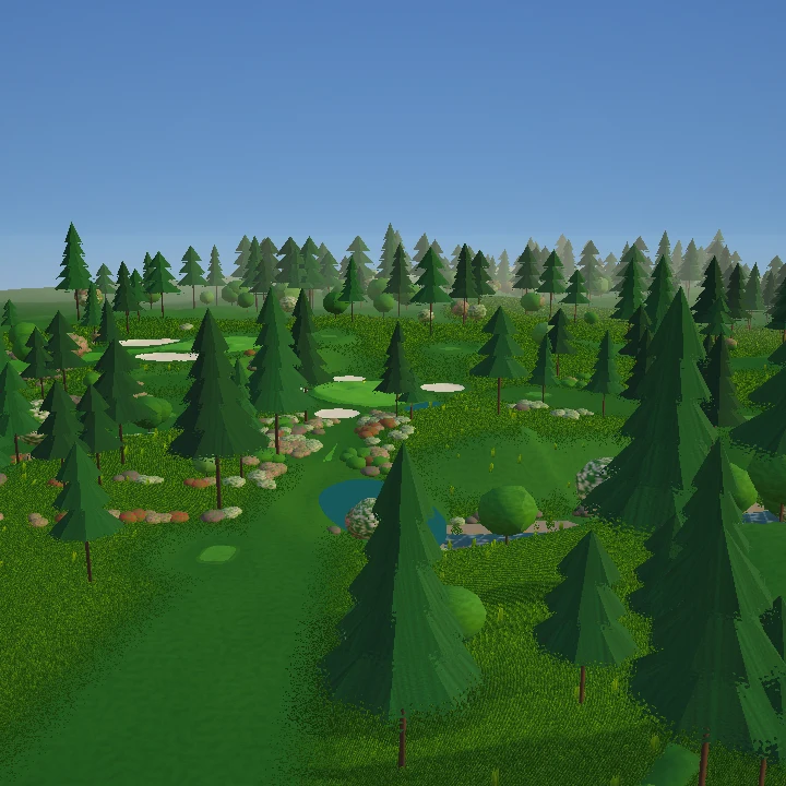 Azalea Hills in-game course scenery
