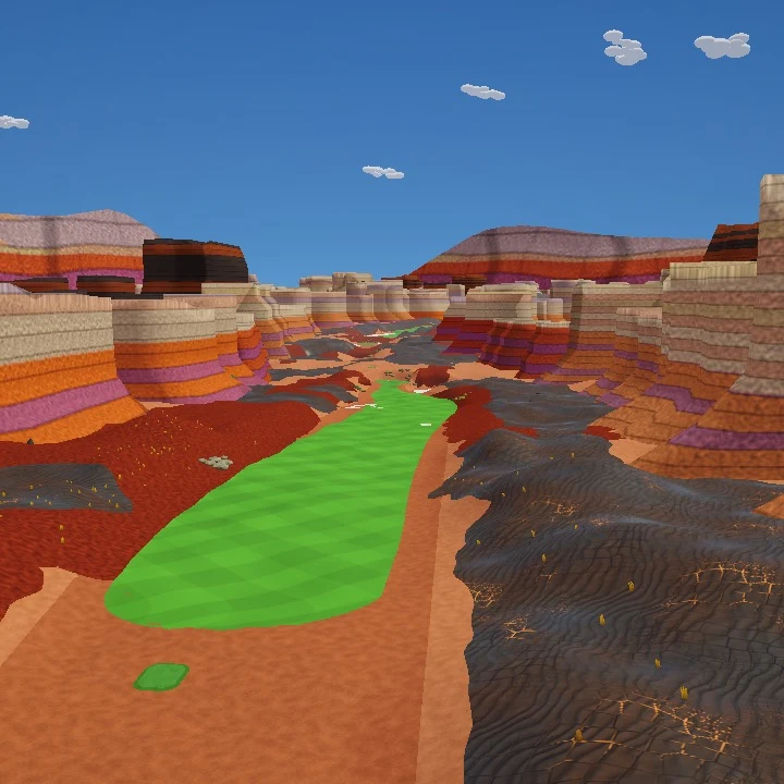 Desert Ember in-game course scenery