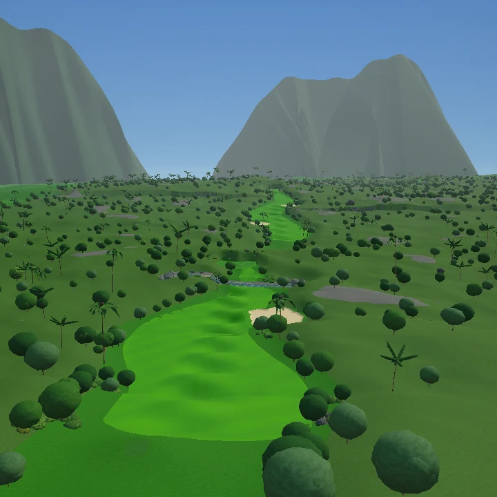 Evermist Valley in-game course scenery