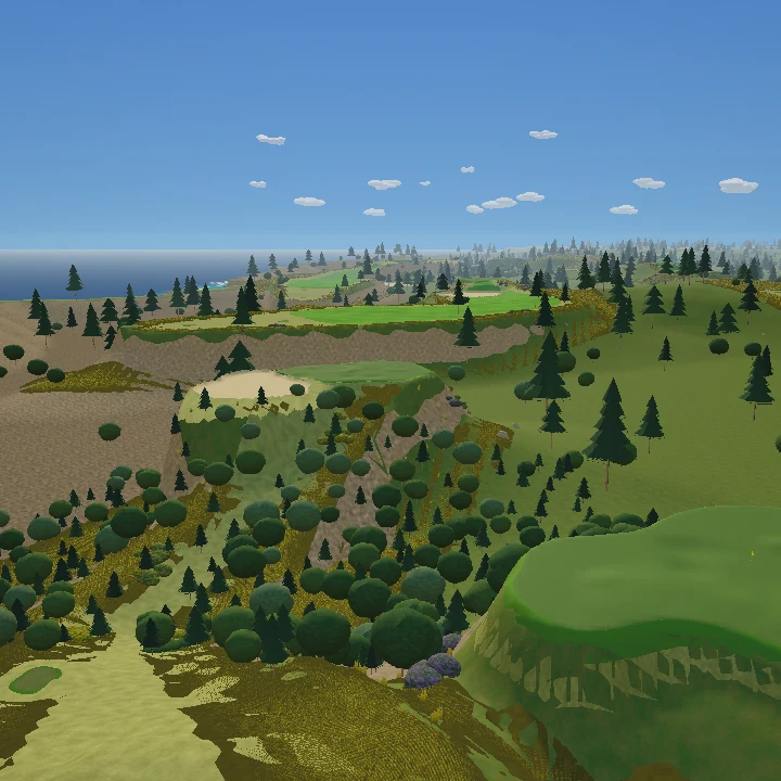 Highwater Cliffs in-game course scenery