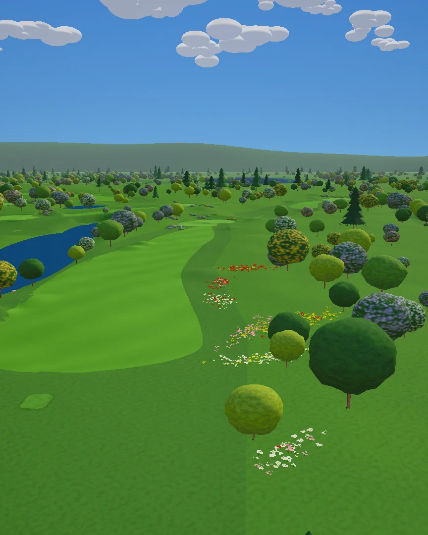 Meadow Park in-game course scenery