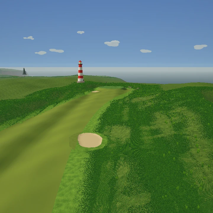 Pacific Bluffs in-game course scenery