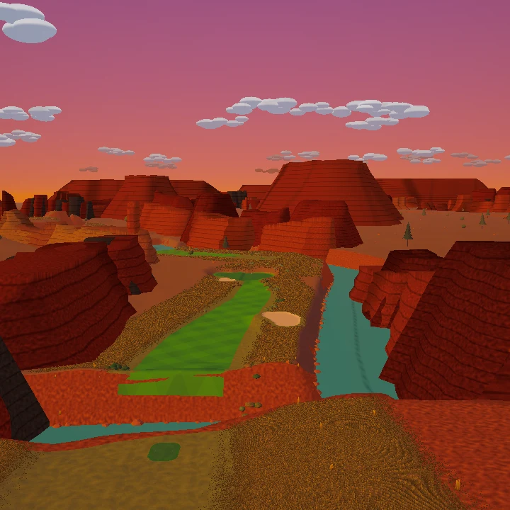 Redstone Canyon in-game course scenery