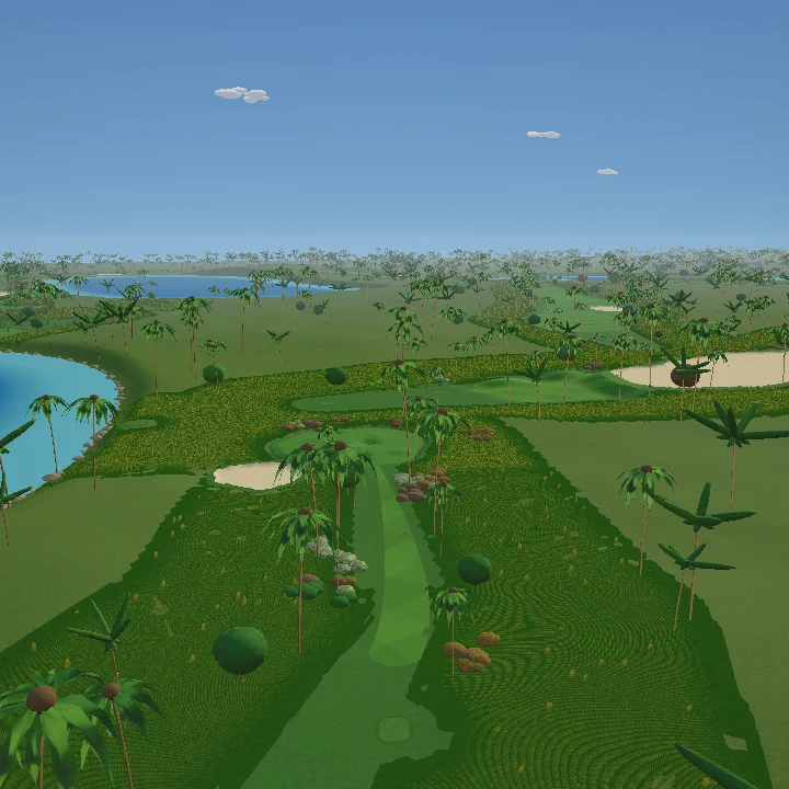Royal Palms in-game course scenery